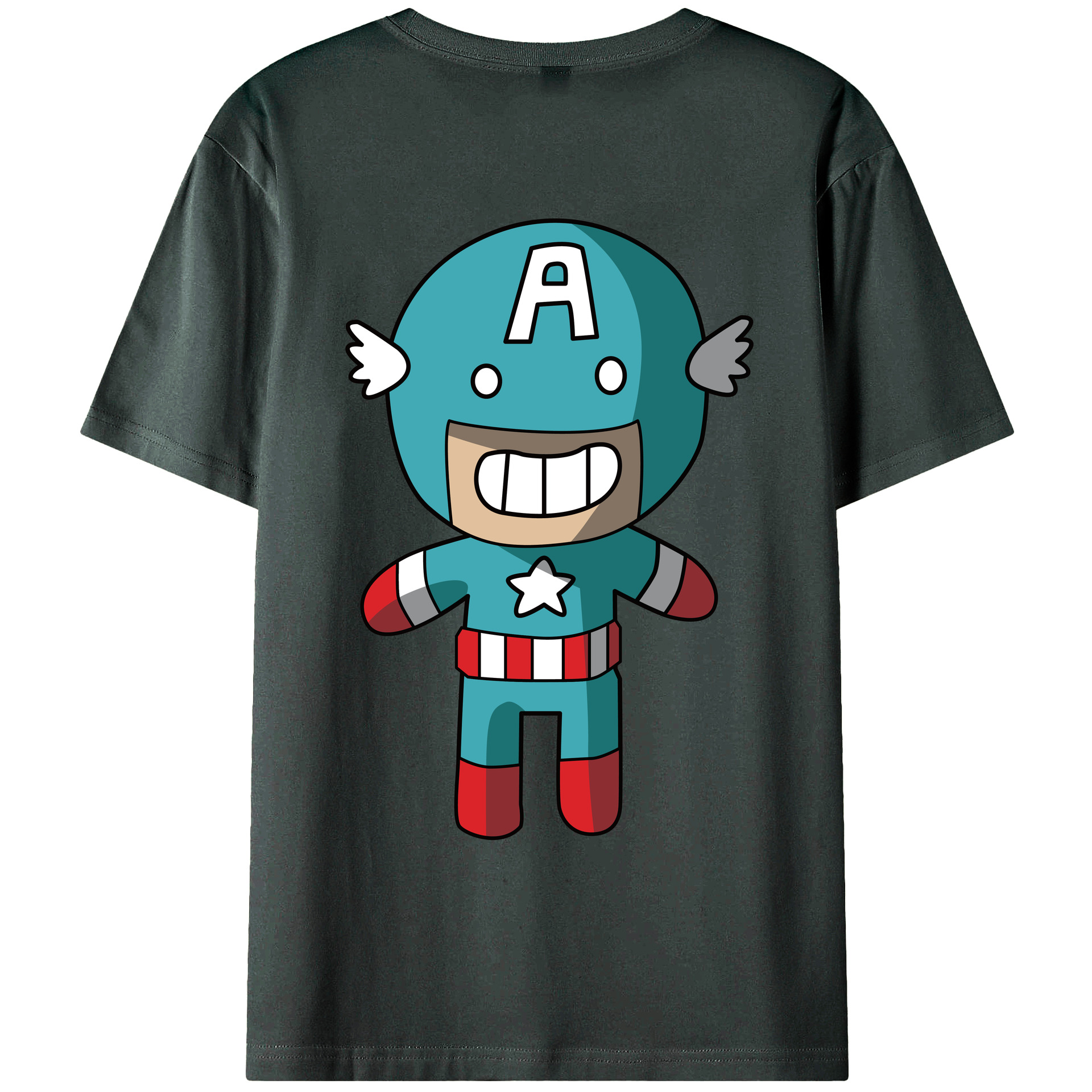 （画像用） アベンジャーズ The Avengers 綿100％ メンズ半袖Tシャツ（バックプリント） 通気性